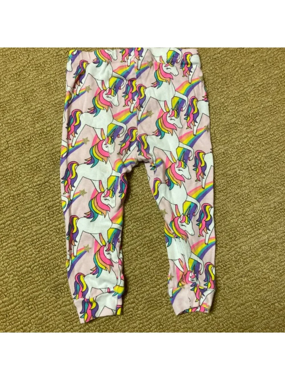 Children's Place Leggings Infant Girl 18-24 Month Small Flaw Rainbow Unicorn